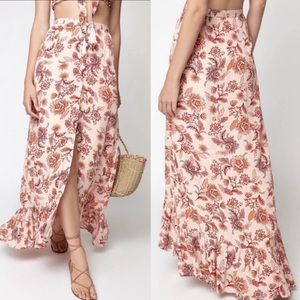 MINKPINK Lola Button Front Maxi Skirt